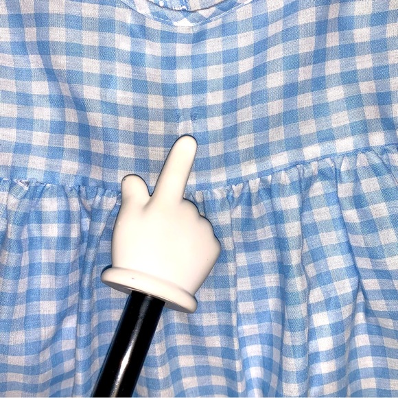 Dorothy Wizard of Oz Halloween Costume Girl’s 4T Gingham Blue Dress Top Blouse - Picture 5 of 7